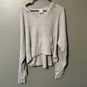 Offline waffle crop hoodie